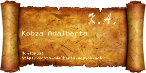 Kobza Adalberta névjegykártya